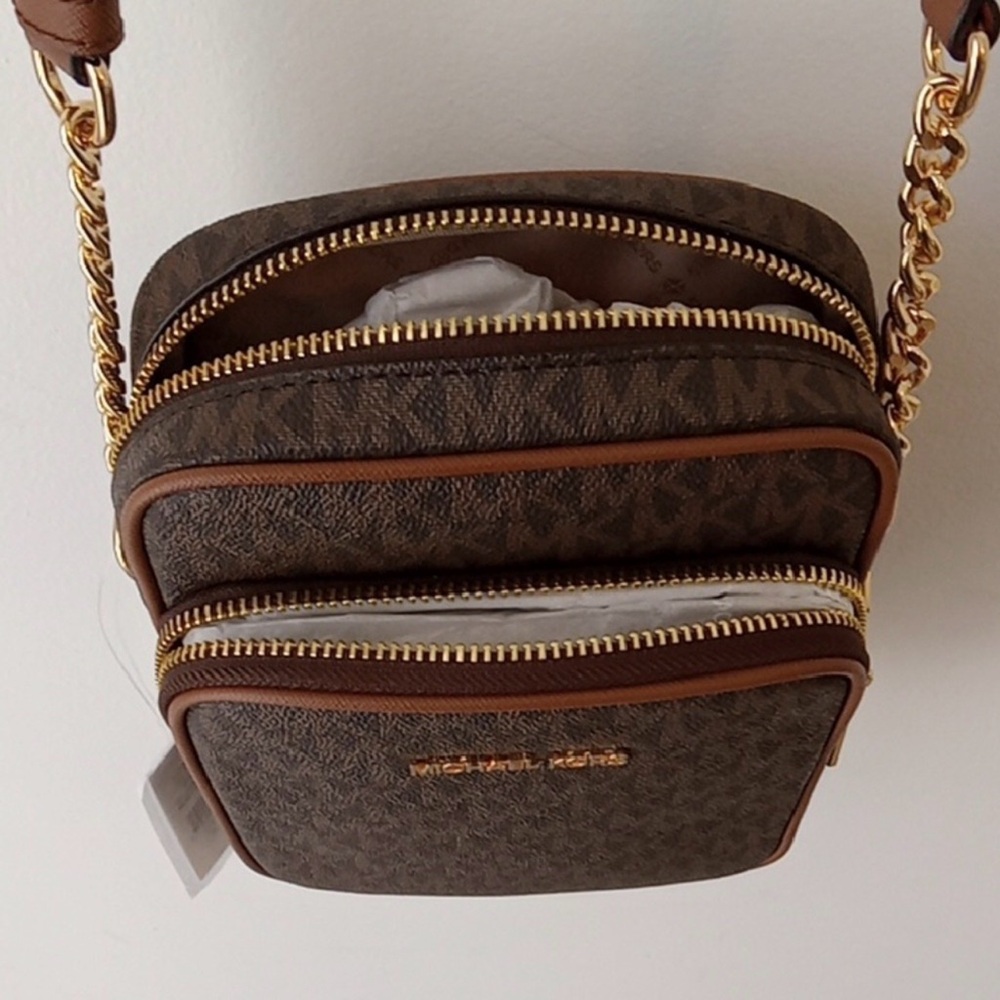NWT Michael Kors Dark Brown Crossbody Bag - Picture 4 of 10